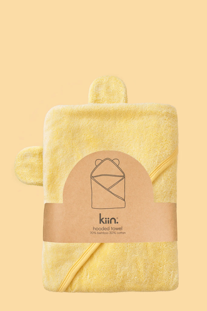 Kiin hooded towel buttercup