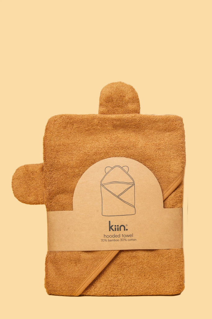 Kiin hooded towel_caramel