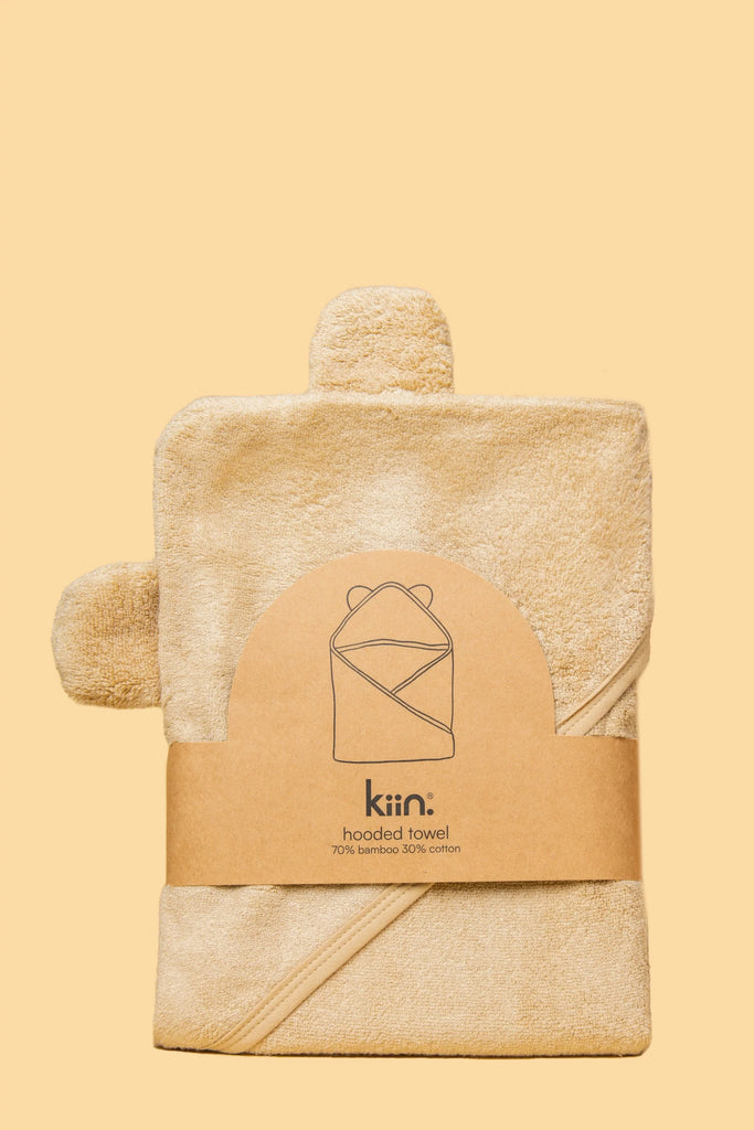 Kiin hooded towel oat