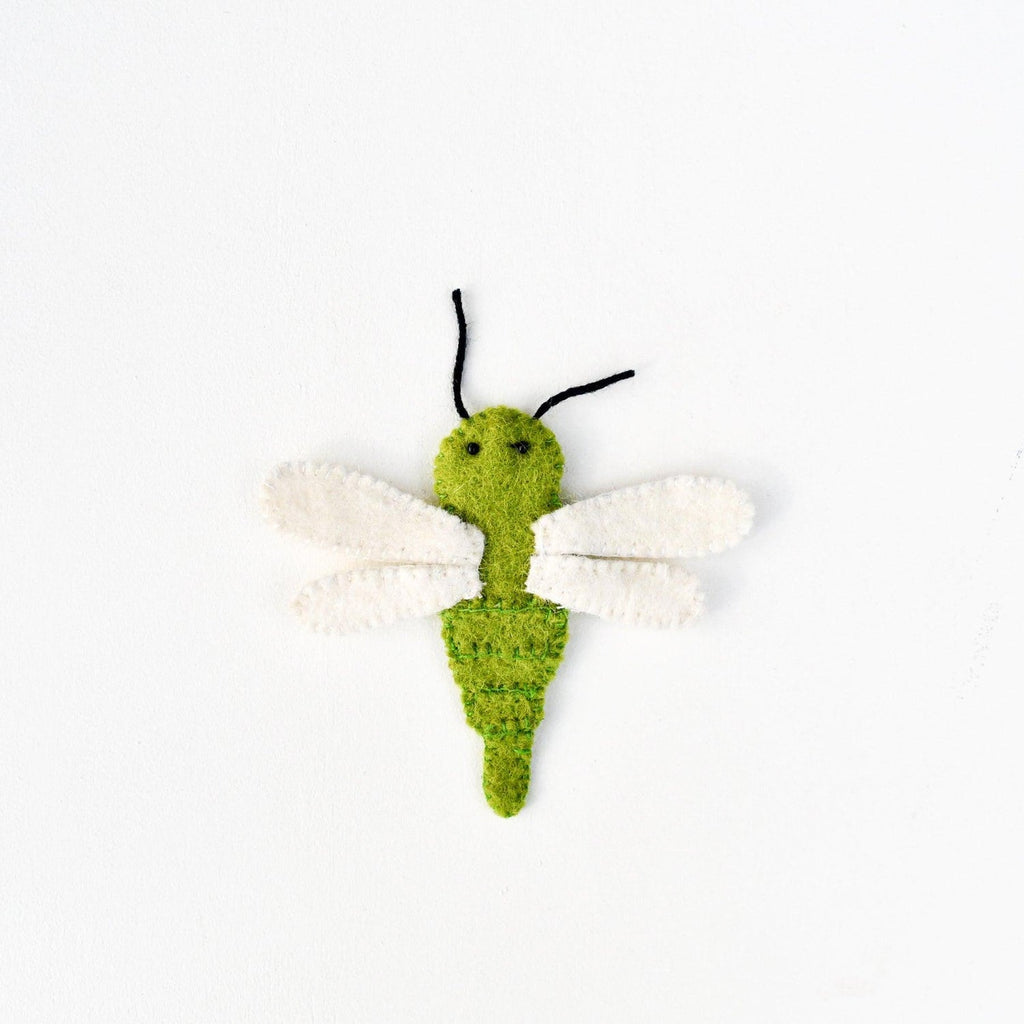 Tara Treasures felt finger puppet dragonfly 