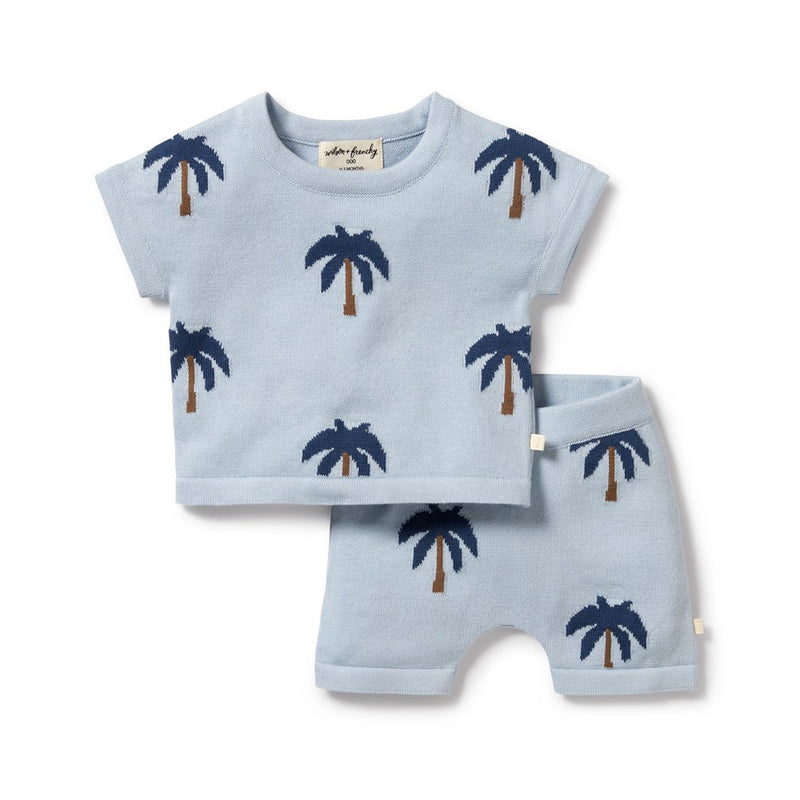 WILSON & FRENCHY - Little Palm Organic Knitted Set